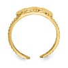 Black Bow Jewelry Hugs and Kisses Adjustable Toe Ring in 14 Karat Yellow Gold - 2 of 4