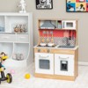 Infans Wooden Kitchen Playset Multi-Functional Pretend Cooking Set w/ Lights & Sounds - 3 of 4