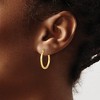 Black Bow Jewelry 2mm 10k Yellow Gold Diamond Cut Round Hoop Earrings, 20mm (3/4 Inch) - 3 of 4