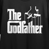 The Godfather Vito Corleone Logo Crew Neck Short Sleeve Women's Black Crop Top - 3 of 4