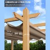 Outdoor Aluminum Pergola, Metal Freestanding Shelter with Adjustable Sun Shade Canopy, Reinforced Frame Outdoor Shelter for Patios - 2 of 4