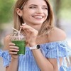 HTUTWOO Smart Watch Bands for Apple Watch Strap 38mm 40mm 41mm, Dandelion Elastic Sports Wristband for iWatch Series, White + Purple - 4 of 4