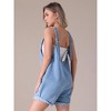 INSPIRE CHIC Women's Denim Romper Sleeveless Casual Loose Jean Overall Shorts with Pocket - 4 of 4
