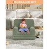 2-in-1 Kids Convertible Sofa & Lounger, Machine Washable Teddy Fleece Toddler Couch Bed, Soft Fold Out Couch Lounger for Kids, for Playroom - 2 of 4