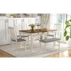 Nicbex Dining Room Table Set for 6 with Drawer Wood Dining Table Set with Upholstered Bench and 4 Chairs for Kitchen, Restaurant - 2 of 4