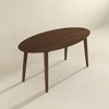 NicBex Mid-Century Modern Fabric Dining Set with Solid Wood Dining Table and 4 Kitchen Side Chairs for Living room, Oak - 2 of 4