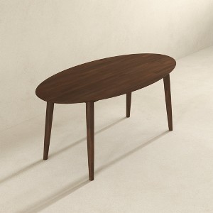 NicBex Dining Table 67" Modern Minimalist Oval Solid Wood Dining Table for Dining Room - 1 of 4