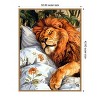 Amanti Art Animal Watercolor Art Lion Sleeping by Justyna Jaszke Framed Canvas Wall Art - 3 of 4