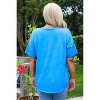 Women's V- Neckline Linen Shirt - Look Mode USA - 3 of 3