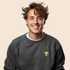 Dalix Alien Embroidered Fleece Crewneck Long Sleeve Sweatshirt Mens - 3 of 4