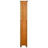 vidaXL 5-Tier Bookcase in Solid Oak Wood - Rustic Brown, Wall Attachment Included, Spacious Storage for Books and Decorative Items - 3 of 4