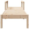 vidaXL Pine Wood Sun Lounger - Adjustable Chaise Daybed Chair for Outdoor Patio/Garden Use - 78.5" x 24.4" x 30.7" - 4 of 4