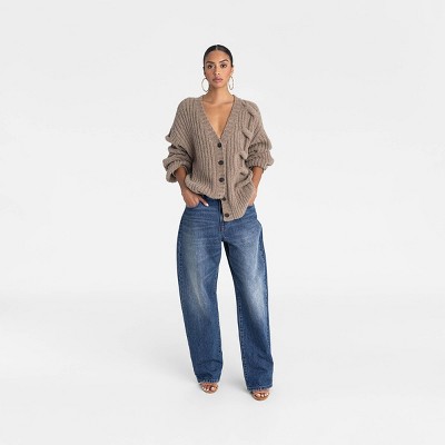 KBB by KAHLANA Women's 'The Cable Mix Cardi' - Tan
