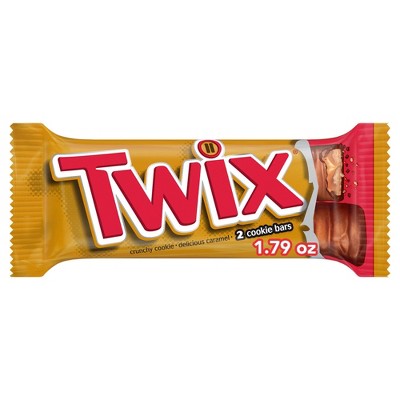 Twix Caramel Full Size Caramel Cookie Chocolate Candy Bar - 1.79oz : Target