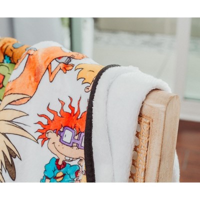 Nickelodeon Cartoon Collage Multicolor Fleece Throw Blanket 45 x 60 Inches