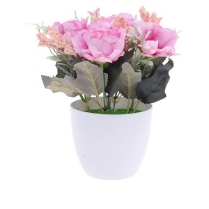 Unique Bargains Artificial Plants Mini Flower Plastic 3.74"x3.74"x7.87" 1 Pcs - 1 of 4