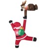 Costway 8.5 FT Christmas Inflatable Reindeer & Climbing Santa Claus, Indoor/Outdoor - 2 of 4