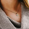 Pavilion Gift Company - Strength Frosted Mint Opal - 16.5"-18.5" Rhodium Plated Inspirational Necklace - Necklaces - 4 of 4