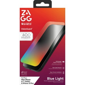 ZAGG Apple iPhone 16 Plus/iPhone 15 Plus Glass Elite VisionGuard Screen Protector - 1 of 4