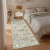 Washable Vintage  Medallion Rug Non Slip Low Pile Rug Soft RetroThrow Floor Cover Foldable Indoor Carpet for Living Room Bedroom Playroom Nursery - 3 of 4