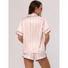 cheibear Women's 2 Packs Satin Nightwear with Shorts Lounge Polka Dots Pajama Set - 3 of 4
