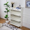Racxily Shoe Cabinet with 2 Drawers & 3-Fold Doors, Large Storage Organizer - 3 of 4