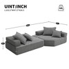 Luxury Oversized Modular Sofa: Boucle Floor Couch Set, Convertible, Spacious Foam-Filled - 2-Piece Combo for Living Room - 4 of 4