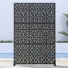 Dovelina Metal Outdoor Privacy Screen Freestanding Patio Decorative Screens - 72"x47", Black, Ernest - 2 of 4