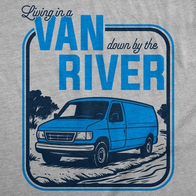 Мужские футболки Crazy Dog T-Shirts, Inc. Mens Funny T Shirts Living In A Van Down By The River Sarcastic Chris Farley Tee For Men - Crazy Dog Men's T Shirt With Movie Sayings Light Grey S — фото 2