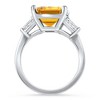 Pompeii3 Citrine & Diamond Ring White Gold Lab Created - 2 of 4