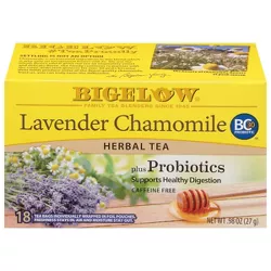 Bigelow Chamomile Lavender plus Probiotics Tea Bags - 18ct