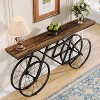 Tribesigns 70.9-inch Narrow Console Table with Bicycle Metal Base, Long Sofa Table Behind Couch for Living Room Entrance - 4 of 4