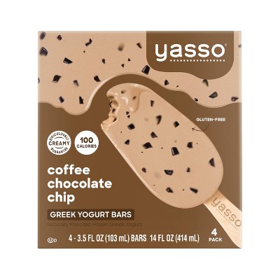 Yasso Frozen Greek Yogurt - Coffee Chocolate Chip Bars - 4ct