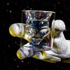 Dragon Glassware 7 oz Area 51 Alien Glasses Aura Set of 2 - 4 of 4