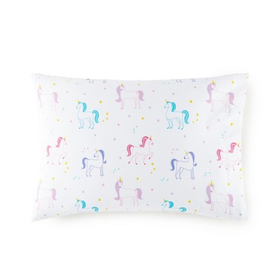 White Cotton Unicorn Print Toddler Sheet Set