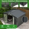 Tangkula 10' x 7.7' Outdoor Storage Shed w/ 4 Vents Lockable Doors Waterproof & Windproof - 4 of 4