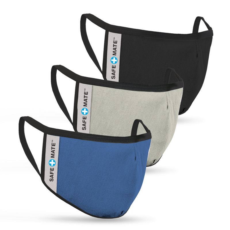 Safe+Mate Washable & Reusable Cloth Masks - Kids Multi Packs - Includes Filters, 1 of 9