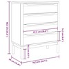 vidaXL Chest of Drawers Hallway Bedroom Furniture Solid Wood Pine - 4 of 4
