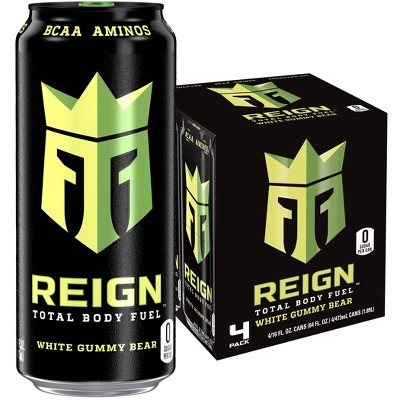 Reign White Gummy Bear Energy Drink - 4pk/16 fl oz Cans