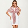 Anna-Kaci Women's Sheer Chiffon Wrap with Soft Flowing Drape Delicate Edging and Versatile Styling 47x76.7in - One Size Fits Most, Mauve Pink - 2 of 4