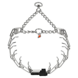 Herm. Sprenger® Stainless ULTRA-PLUS Dog Training Collar with ClicLock & Assembly Chain, Stainless Steel, 4.0 mm x 20" Neck Size; 25" Chain Length - 1 of 4