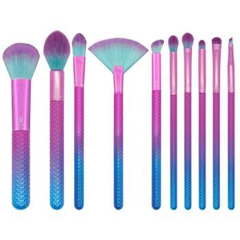 MODA Brush Prismatic Signature 10pc Makeup Brush Kit, Includes Radiance, Blender, and Crease Makeup Brushes