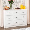 FUFU&GAGA Horizontal Dresser Classic 9 Drawer White Dresser Spacious Storage Space - 2 of 4