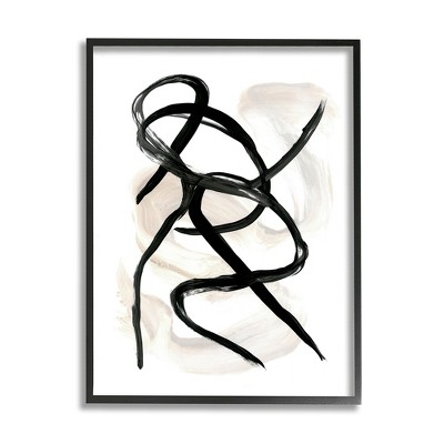 Stupell Industries Abstract Paint Strokes Layered Black Brown