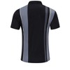 Mens Quick-Dry Active Polo Shirts Short Sleeve Quarter Zipper Polo Shirts Casual Striped Golf Shirts Tennis Daily Casual Collared T-Shirt - 3 of 4