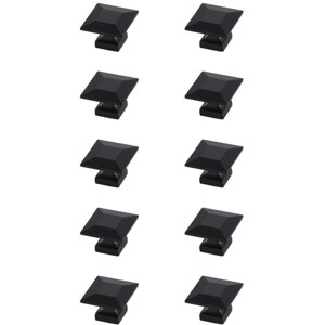 Elegant Lighting Cecil 1.3Inch Matte Black Square Knob Multipack (Set of 10) - 1 of 4