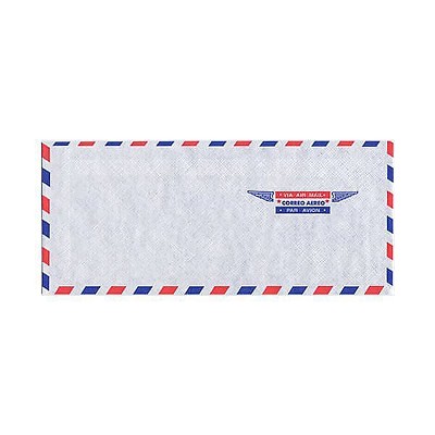 JAM Paper #10 Airmail Envelopes 4.125 x 9.5 White Bulk 500/Box A35532H