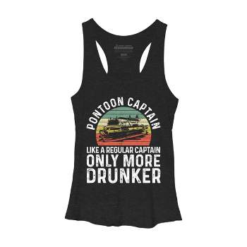 Women's Design By Humans Pontoon Captain, Different Than Other Captains By MeowShop Racerback Tank Top
