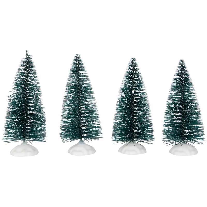 Northlight 9-Piece Bottle Brush Pine Christmas Village Trees, 3 of 5