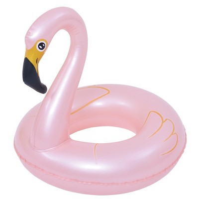 Pool Central 24" Pink Inflatable Flamingo Swimming Pool Ring Float